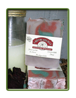 basil and rose soap